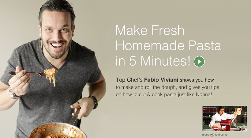 Mastery video promoting fresh homemade pasta in 5 minutes.