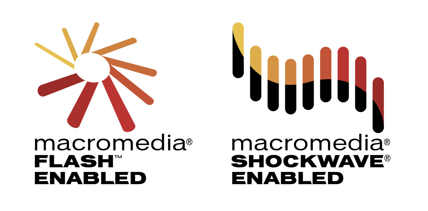 Macromedia Flash logos