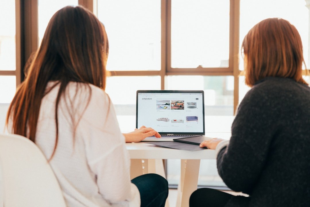 Women looking at a laptop screen